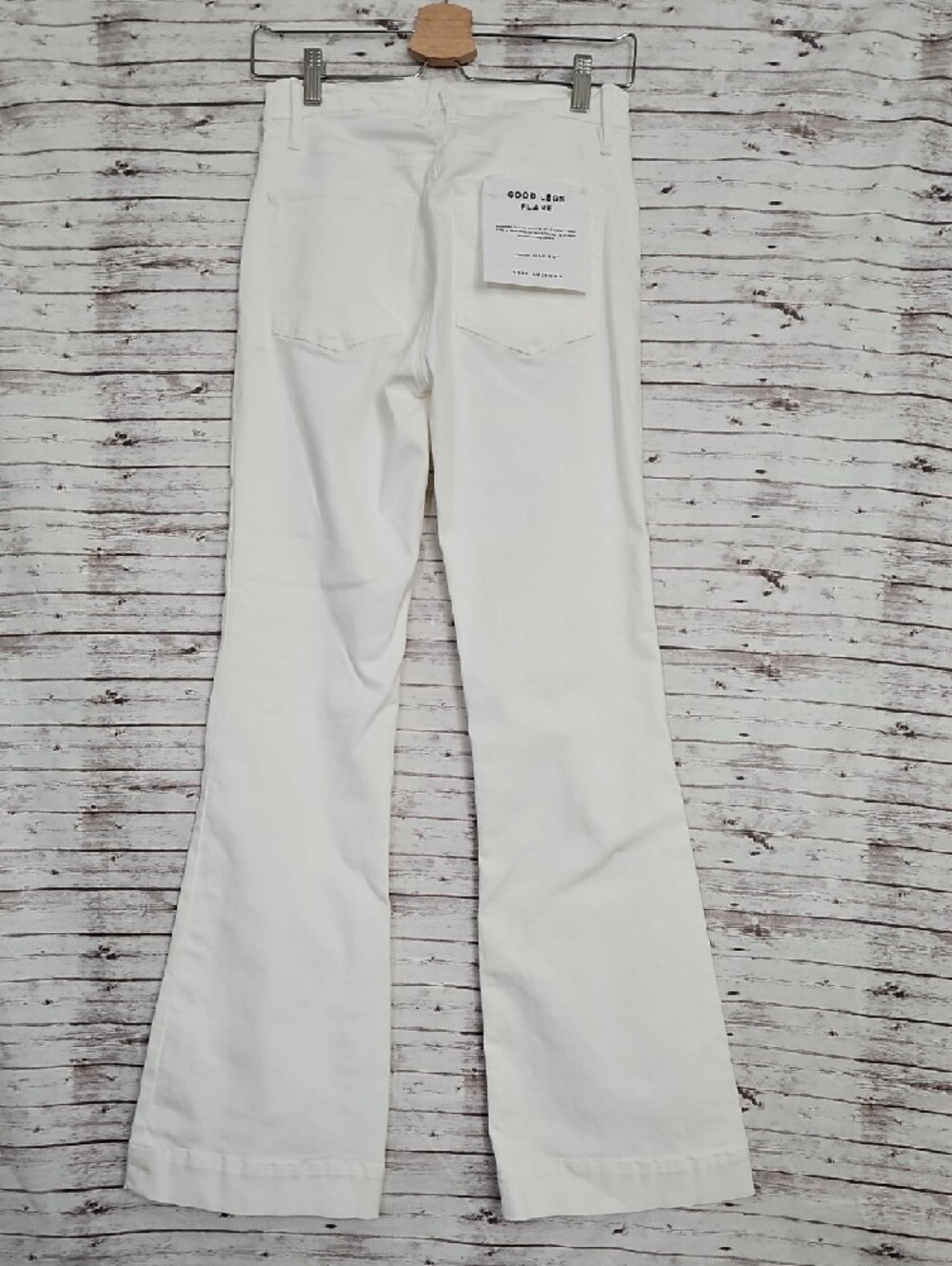 Good American White Flare Jeans - High Rise Wide Leg - Picture 4 of 11